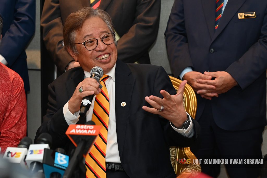 Sarawak Premier during the Press Conference about AirBorneo.