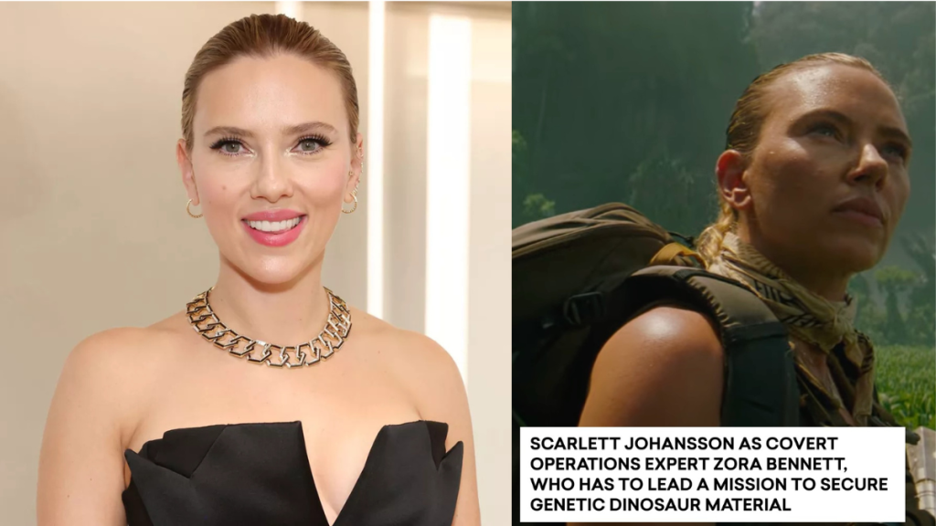 Scarlett Johansson as covert operations expert Zora Bennett, who has to lead a mission to secure genetic dinosaur material