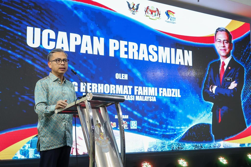 YB Fahmi Fadzil delivering opening speech in HAWANA 2024