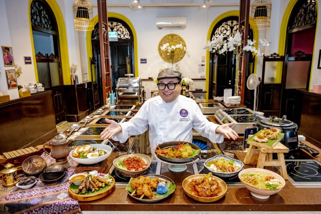 Permata Chef Mel Dean with the dishes