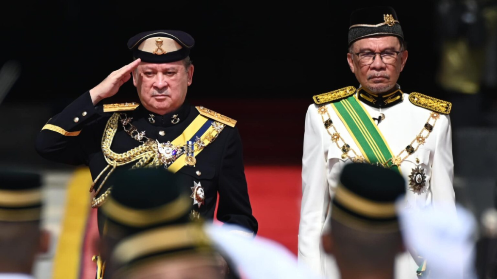 Sultan Ibrahim, King of Malaysia and Anwar Ibrahim